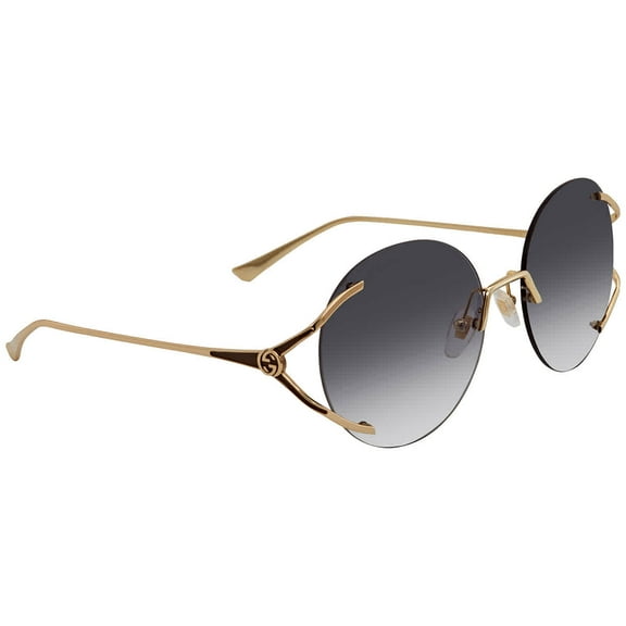 Gucci Grey Gradient Round Ladies Sunglasses GG0645S 001 57