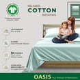 thumbnail image 3 of Thread Spread 100% Organic Cotton Pillow Cases Set of 2 Queen / Standard Size - Soft, Cooling, Crisp & Breathable Organic Cotton Percale Weave Pillowcase for Queen Pillow (Sea Foam), GOTS Certified, 3 of 7