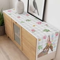 thumbnail image 4 of Bunny Easter Table Runner - 90 Inch Long, Kitchen Dining Table Runner Dresser Scarves, Rabbit Grey Plaid Farmhouse Floral Farmhouse Decor for Coffee Tables Wedding Party Banquet, 4 of 8