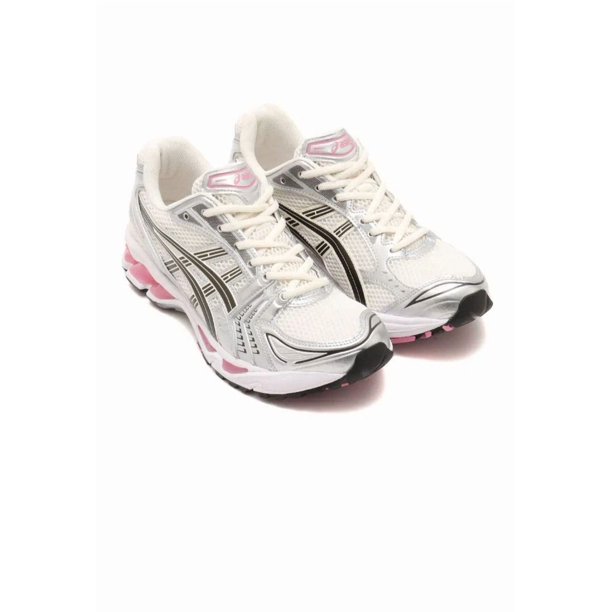 Asics Men 8.0US Gel Kayano 14 Cream/Sweet Pink Stylish Design Enhances Agility