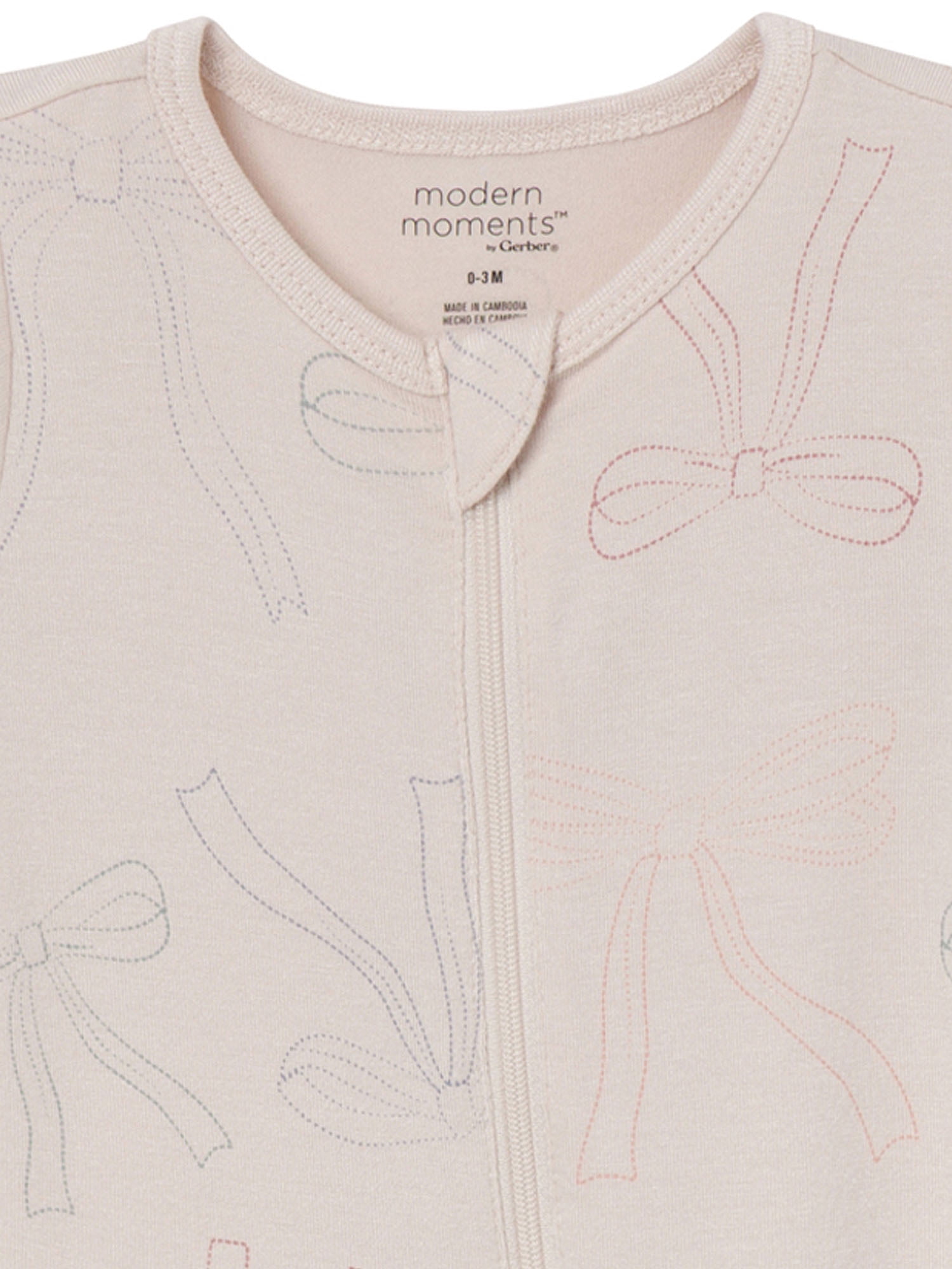 Modern Moments by Gerber Neutral Two-Way Zip Viscose Sleep ´N Play Footed Pajama, 2-Pack, Sizes Newborn - 24 Months