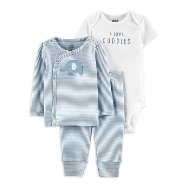Carter's Child of Mine Baby Boy Take Me Home Cardigan Set, 3Piece