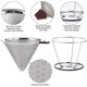 thumbnail image 2 of Vierta el goteo de café, filtro de café reutilizable, soporte duradero de acero inoxidable, cesta de embudo de malla, filtro de café, 2 of 5