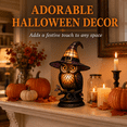 thumbnail image 6 of Diceymbol Halloween Witch Owl Night Light, Acrylic 2D Stained Glass Style LED Table Lamp for Desk, Bedroom, Shelf and Fall Decor, 6 inch, 6 of 8