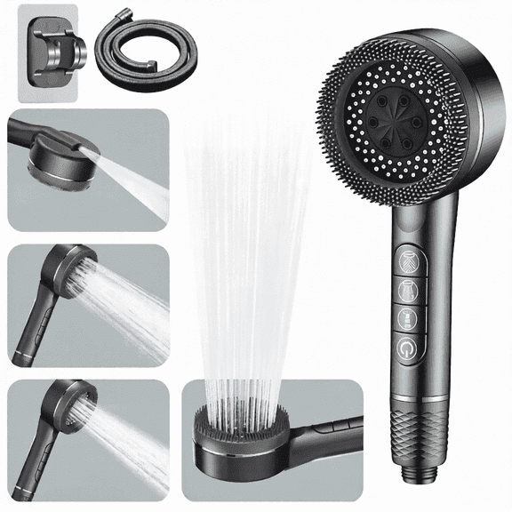 Ion Drop Filtered Shower Head with Handheld, High Pressure Showerhead with Hose,Adjustable Filtering Shower Head for Hard Water,Reduces Dry Itchy Skin