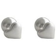 thumbnail image 2 of Pendientes de corazón de perlas metálicas para mujer con un estilo moderno y retro. Versátiles y versátiles. Dos pares de pendientes de perlas., 2 of 8