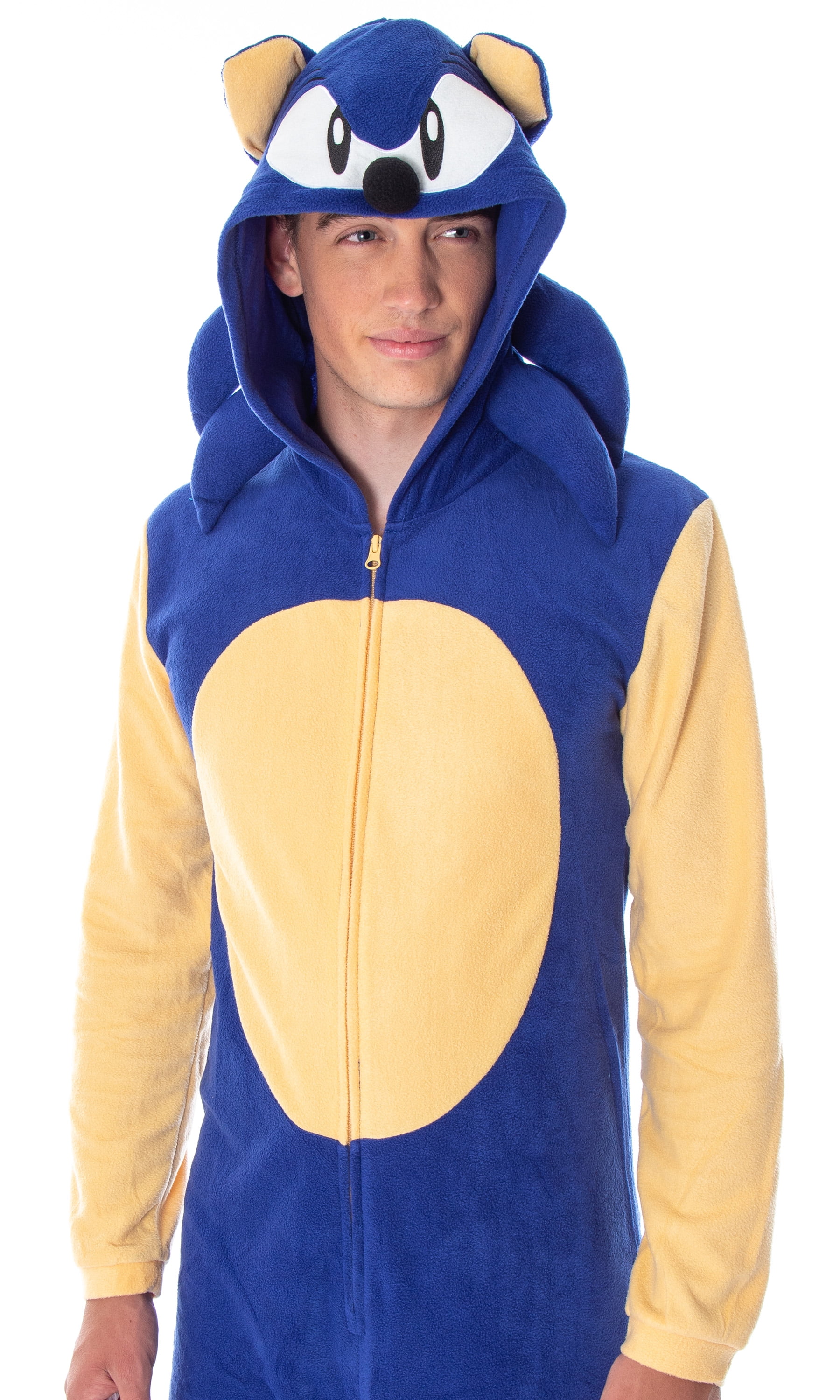 Sonic The Hedgehog Men's Video Game Character Costume One-Piece Union Suit Pajama Onesie