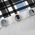 thumbnail image 4 of Homewish Vintage Grid Pattern Blackout Curtains Set of 2 (52x84 Each),Geometric Checkered Plaid Window Curtains,Blue Black Curtains and Drapes For Girls Boys,Luxury Bedroom Decor, 4 of 6