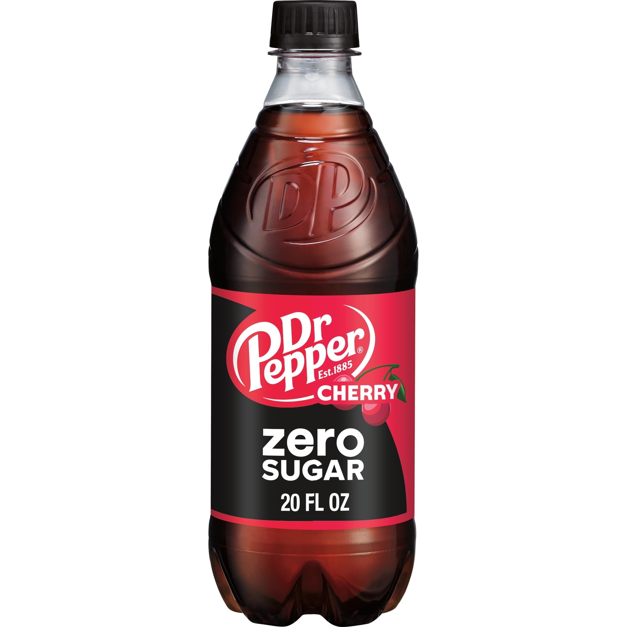 (5 pack) Dr Pepper Zero Sugar Cherry Cola Soda Pop, 20 fl oz, Bottle