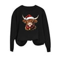 thumbnail image 4 of Ounisa Womens Valentines Sweatshirt Ox Graphic Print Pullover Casual Long Sleeve Valentine's Blouse Top, 4 of 6