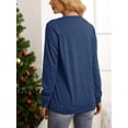 thumbnail image 5 of Anbech This is My Christmas Movie Watching Shirts for Women Long Sleeve Graphic Tee Shirt with Coffee Plaid Printed Tees, 5 of 5
