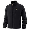thumbnail image 4 of Men's Fleece Sherpa Lined Jacket Warm Full Zip Up Thick Jacket Black L, 4 of 9