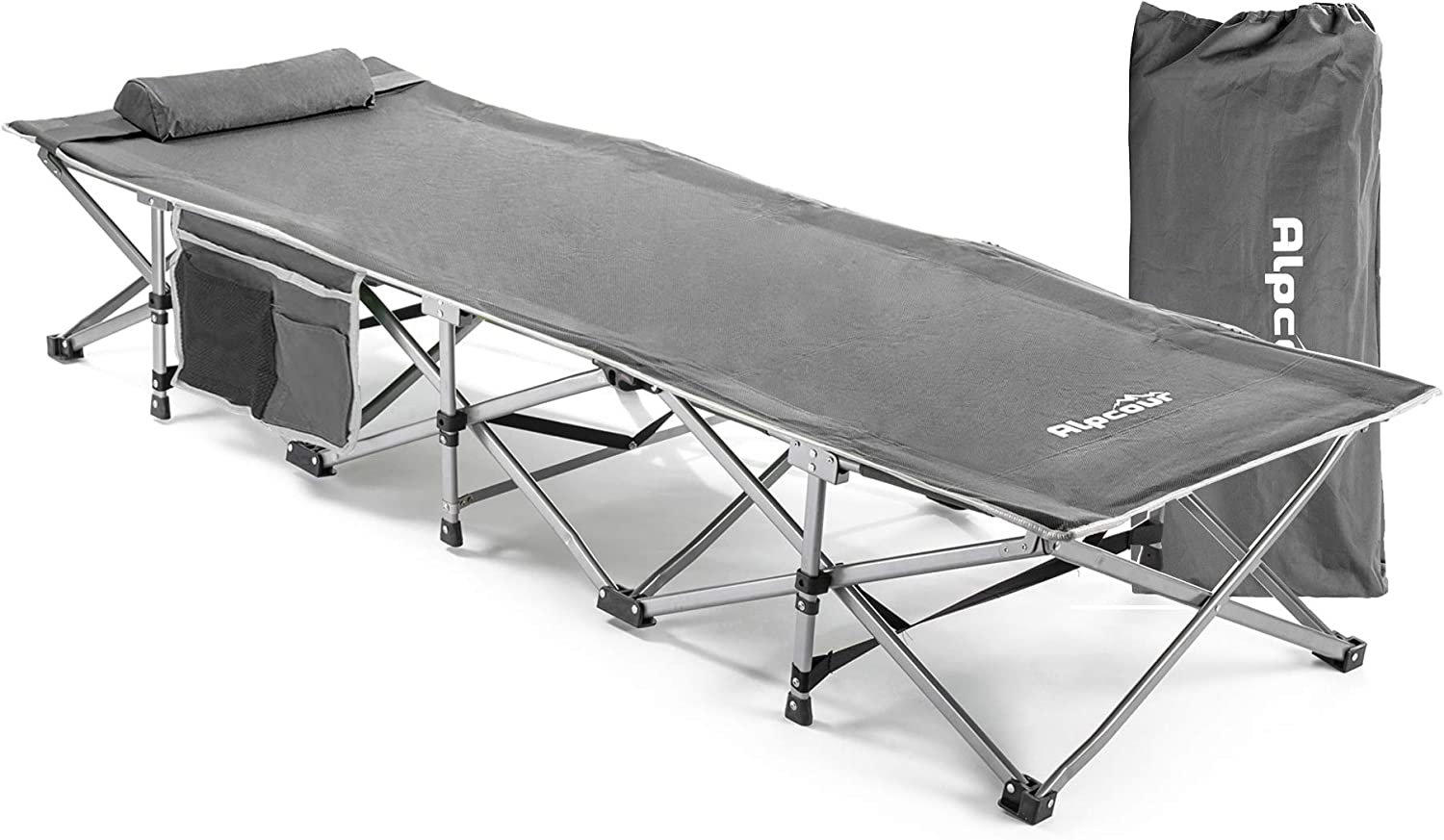 Alpcour Compact Folding Camping Cot Single Person, Heavy Duty, Indoor