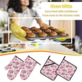 thumbnail image 5 of Salouo Purple Watercolor Flowers for Oven Mitts and Potholders BBQ Gloves-Oven Mitts and Pot Holders Non-Slip Cooking Gloves for Cooking Baking Grilling (4-Piece Set), 5 of 6