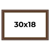 30x18 Copper and Brown Real Wood Picture Frame Width 2 inches | Interior Frame Depth 0.5 inches |