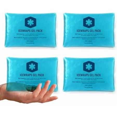 ICEWRAPS 5x7 Gel Ice Packs For Injuries Reusable , Hot Cold Gel Pack for Injuries, Pain Relief, and Migraines , Soft Ice Pack For Arm, Leg, and Back Brace , Flexible Gel Compress Ice Packs , Pack of