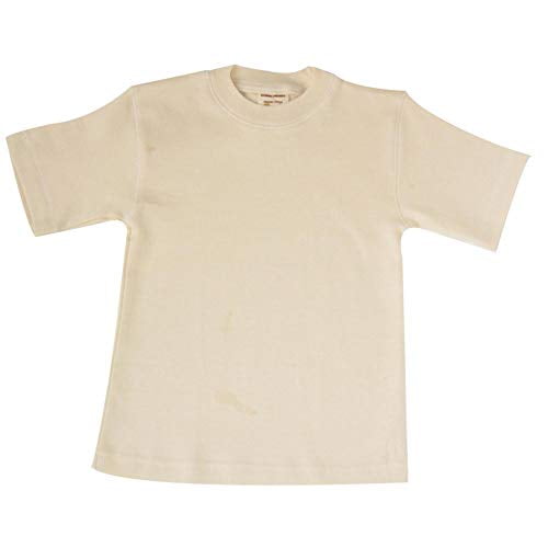 T-Shirts en Coton Biologique Manches Courtes - Naturel 4-6 Ans