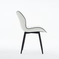 thumbnail image 6 of YOUNIKE Upholstered Dining Chairs Set of 2, Faux Leather Kitchen Chairs, Modern Side Chairs, Wide Curved Back, Metal Legs, White, 6 of 15