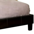 thumbnail image 2 of Platform Style Leatherette Queen Size Bed with Curved Headboard Brown- Saltoro Sherpi, 2 of 5