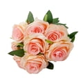 thumbnail image 3 of Flores artificiales de seda Sunnimix 9 CABEZAS Decoraciones florales falsas de la boda de San Valentín Rosa claro 41cm, 3 of 8