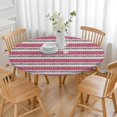 thumbnail image 3 of Multicolor Christmas Pattern Round Fitted Tablecloth with Elastic Edge,Dining Table Cover Waterproof,Outdoor Round Tablecloth for Camping,Dining,Indoor and Outdoor, 3 of 7
