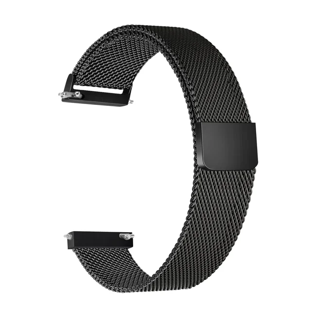 18mm 20mm 22mm Metal Strap For Garmin Vivoactive 4 4s 3s 3 music Band For Garmin Venu 2 2s 3s/Forerunner 645 245 Music Bracelet Black For Forerunner 265s