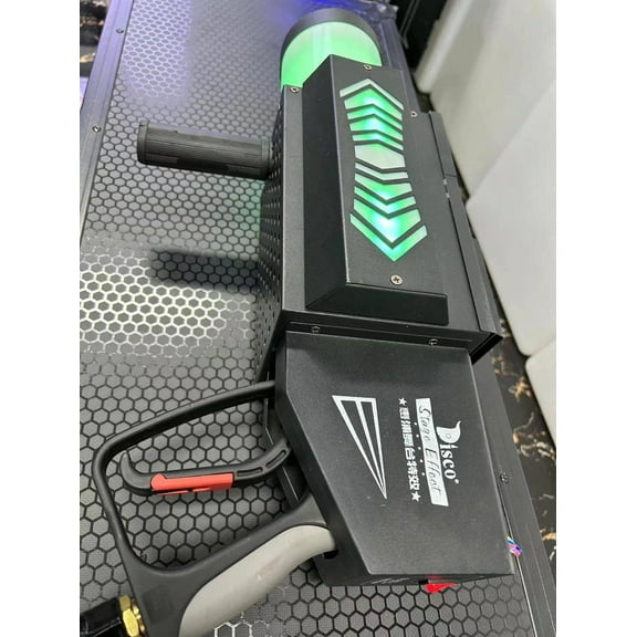 Handheld Confetti Party Gun Fog Machine with RGB LED and CO2 Jet