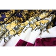 thumbnail image 3 of DaDa Bedding Botanical Floral Striped Carnations Mink Flannel Fleece Throw Blanket (XY9829), 3 of 11