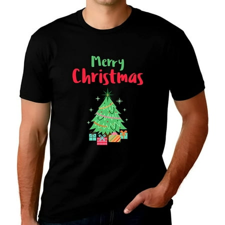 

Funny Big and Tall Christmas T Shirt Mens Christmas Pajamas for Men Plus Size Funny Christmas T-Shirt