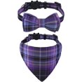 thumbnail image 1 of LAICAIW Breakaway Cat Collar with Bells-2 Pack Cat Collar with Bells, Cat Collars with Bandana, Accessories for Pet Collars, Adjustable for Cats and Small Dogs (Purple), 1 of 6