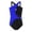 Blue, variant on YunPes Girls One Piece Swimsuits Fashion Color Block Bathing Suit Front Criss Cross Swimwear Monokini Teen Pool Beach Outfit