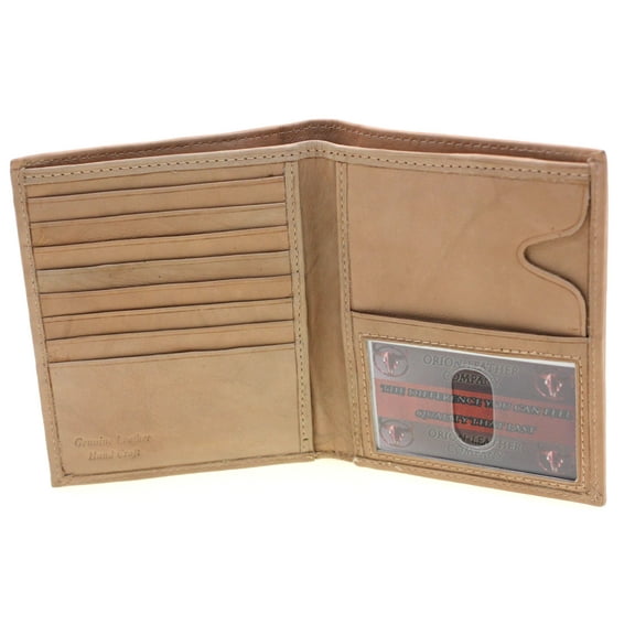 Mens Euro Hipster Wallet Large Bifold Genuine Leather Quick Access Card Slot New