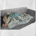 thumbnail image 6 of School Soft Flannel Fleece Throw Blanket, 2 Sides of Human Brian Analitical Imaginitive Art Educaion Abilities, Cozy Plush for Indoor and Outdoor Use, 50" x 60", Marigold Turquoise Grey, by Ambesonne, 6 of 6