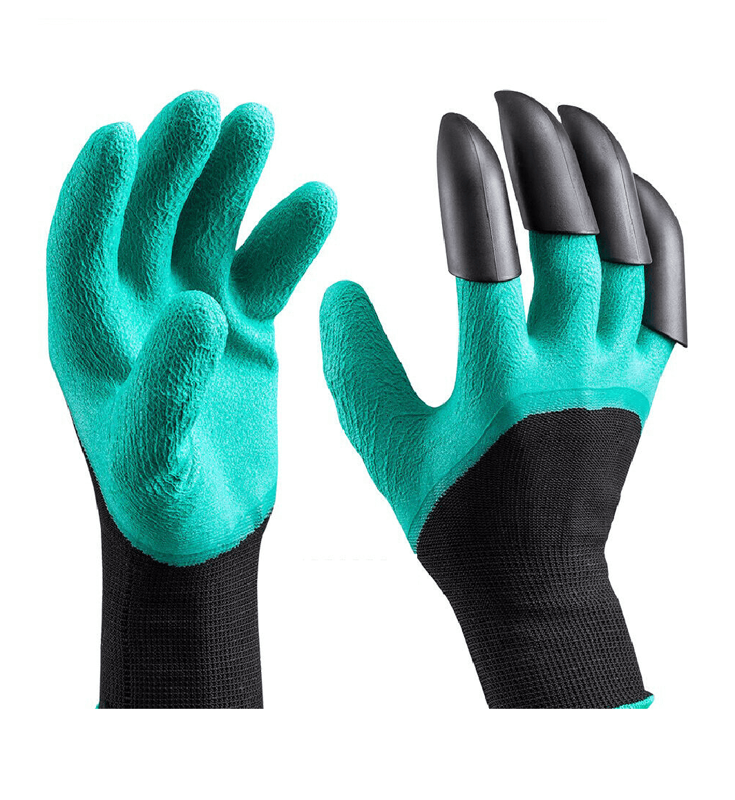 Garden Genie Planting Gloves for Digging Planting Gardening 4 Claws Lawn Care 