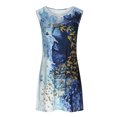 thumbnail image 3 of SMihono Robe d'Été Grande Taille pour Femmes 2023 Été Confortable Mode Décontractée Sans Manches Col en V Imprimé Robe Moulante, 3 of 5