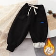 thumbnail image 7 of Gibobby Boys Pants Cargo Pants For Toddler Kids Boys 12 Months 2T 3T 4T Wide-Leg Elastic Waist Loose Long Pants Toddler Boys Clothes Little Boys Winter Pants(3-4 Years,Black), 7 of 7