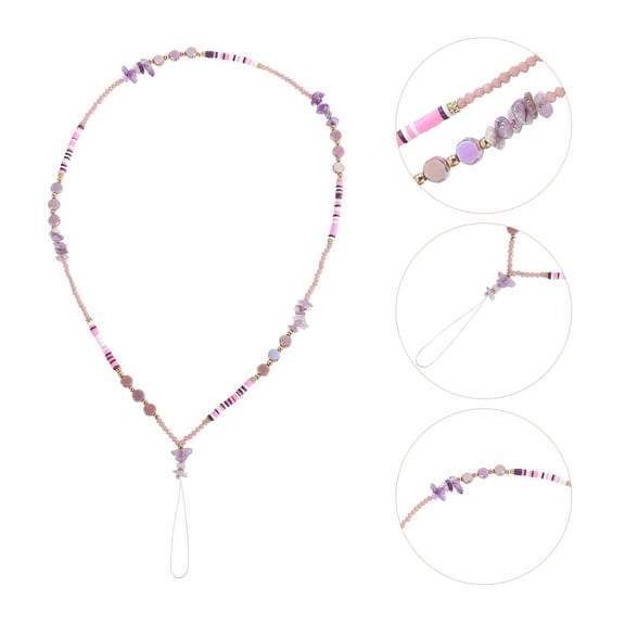 OUNONA Beaded -lost Chain Colorful Lanyard Theft Prevention