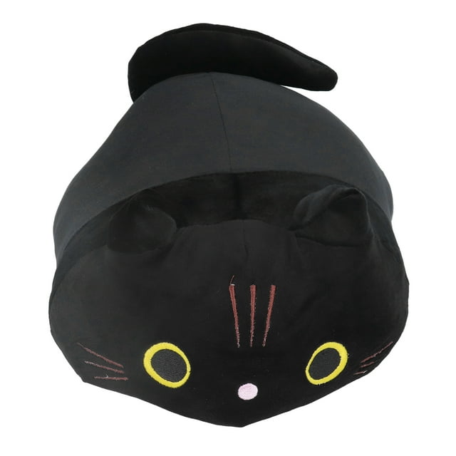 Almohada de Gato Relleno, Algodón de Algodón de Gato de Dibujos Animados de Textura Suave Evita Deformación Linda Cola Para La Decoración del Hogar