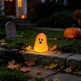 thumbnail image 4 of Halloween Mini Glow In The Dark Ghost Figurines 3 Pack Tiny Resin Spooky Statue for Fall Tabletop Decor and Halloween Party Supplies, 4 of 7