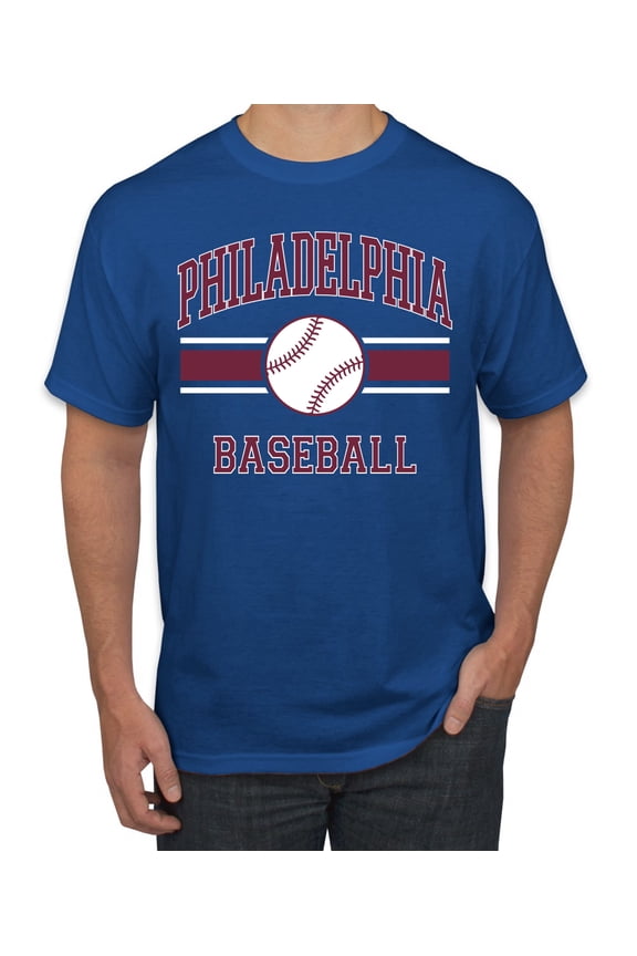 City of Philadelphia Baseball Fantasy Fan Sports Men's T-Shirt, Royal, Large