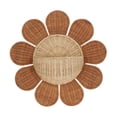 thumbnail image 4 of Cesta de pared tejida Soledad organizadora de ratán Con diseño floral, 4 of 9