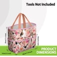 thumbnail image 3 of Garden Tool Bag,Pink Beagle and Flower Garden Tool Organizer,Garden Gifts,Waterproof Multi-Pocket Garden Tool Storage 11.8x5.5x11.4 Inch(Tools NOT Included), 3 of 6