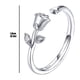 thumbnail image 3 of Anillo de herida de rosa abierto Wmkox8yii de plata esterlina ajustable para niñas, 3 of 8