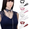 thumbnail image 4 of Collier de cou en cheptel en similicuir, Collier rétro à col clouté Rasker Punk Rasker avec laisse, 4 of 8