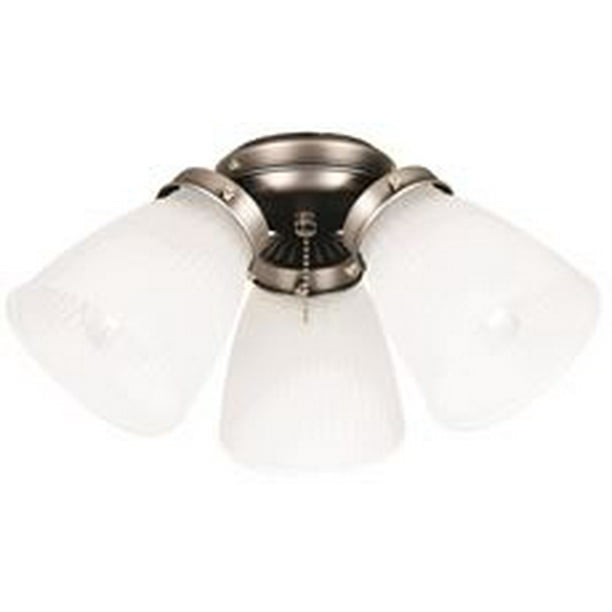 Ellington 3Light Ceiling Fan Light Kit With Frosted Glass, Antique