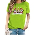 thumbnail image 5 of Lroveb Christmas Shirts for Women Gnome Print Round Neck Short Sleeve T Shirt Top Graphic T Shirts, 5 of 5