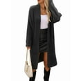 thumbnail image 3 of Long Cardigan Sweaters for Women Trendy Fall Knit Sweater Long Sleeve Jacket Coats Winter Clothing Black One size, 3 of 8
