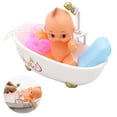 thumbnail image 1 of Doll Bath Set Simulation Educational Pretend Toy Pretend Playset for Kids, 1 of 10