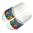thumbnail image 2 of Psesaysky Abstract Geometry Pattern Slide Sandals for Men Boys Fashionable Comfortable Beach Sandals Summer Outdoor Slippers Size 5-14, 2 of 4