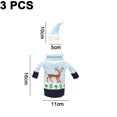 thumbnail image 3 of Fundas navideñas para botellas de vino, funda navideña para suéter con sombrero para decoraciones feas de fiesta de suéter navideño, 3 of 6